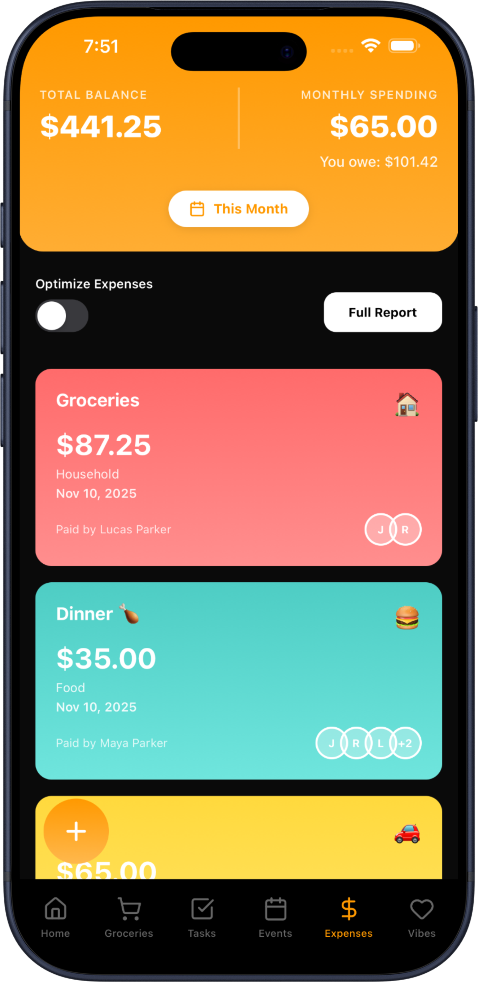 Expenses Feature